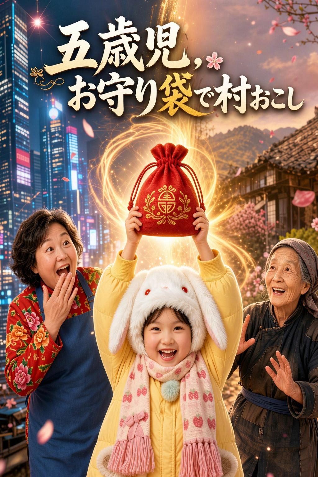 五歳児、お守り袋で村おこし