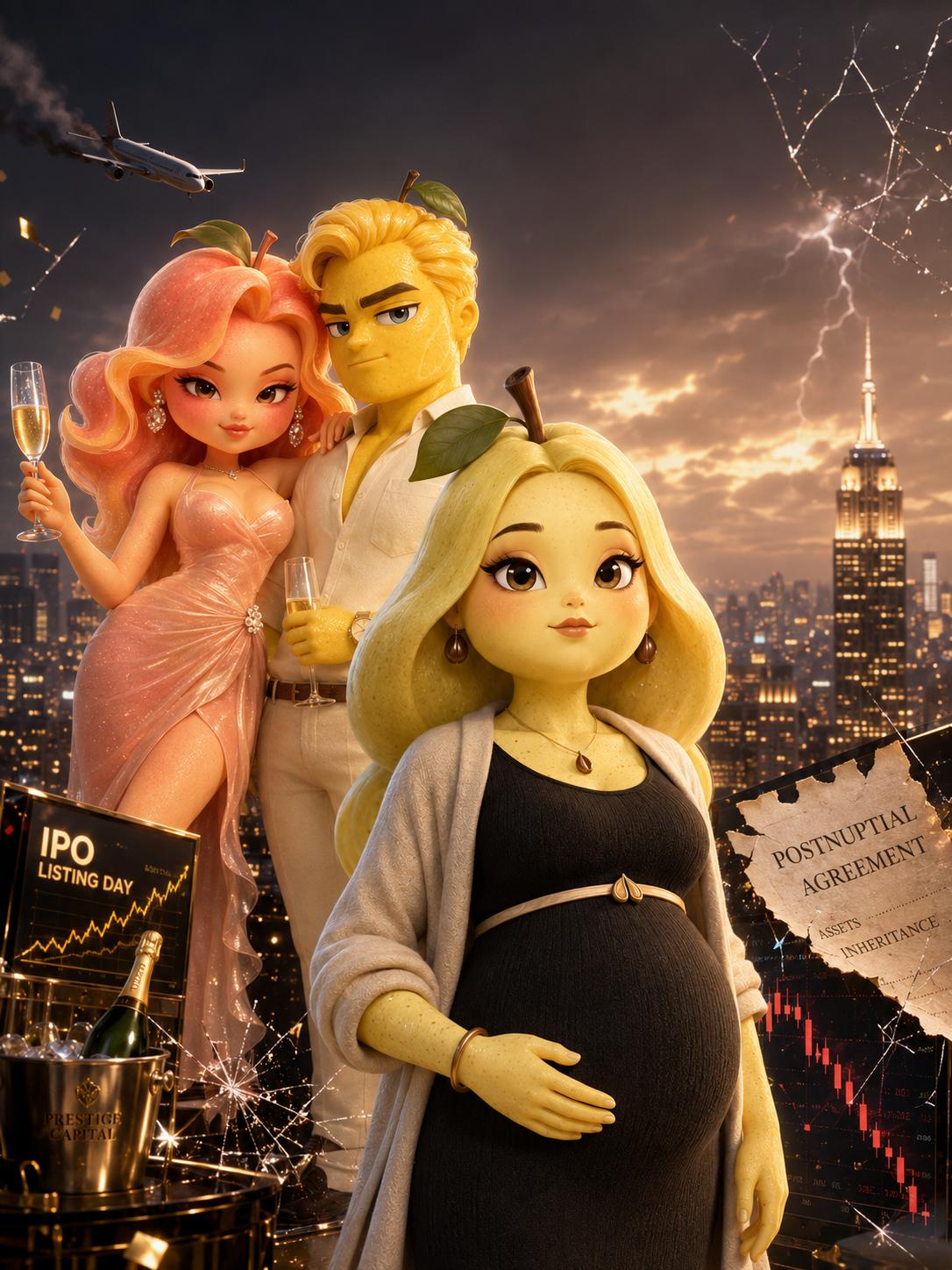 他跨过怀孕的妻子