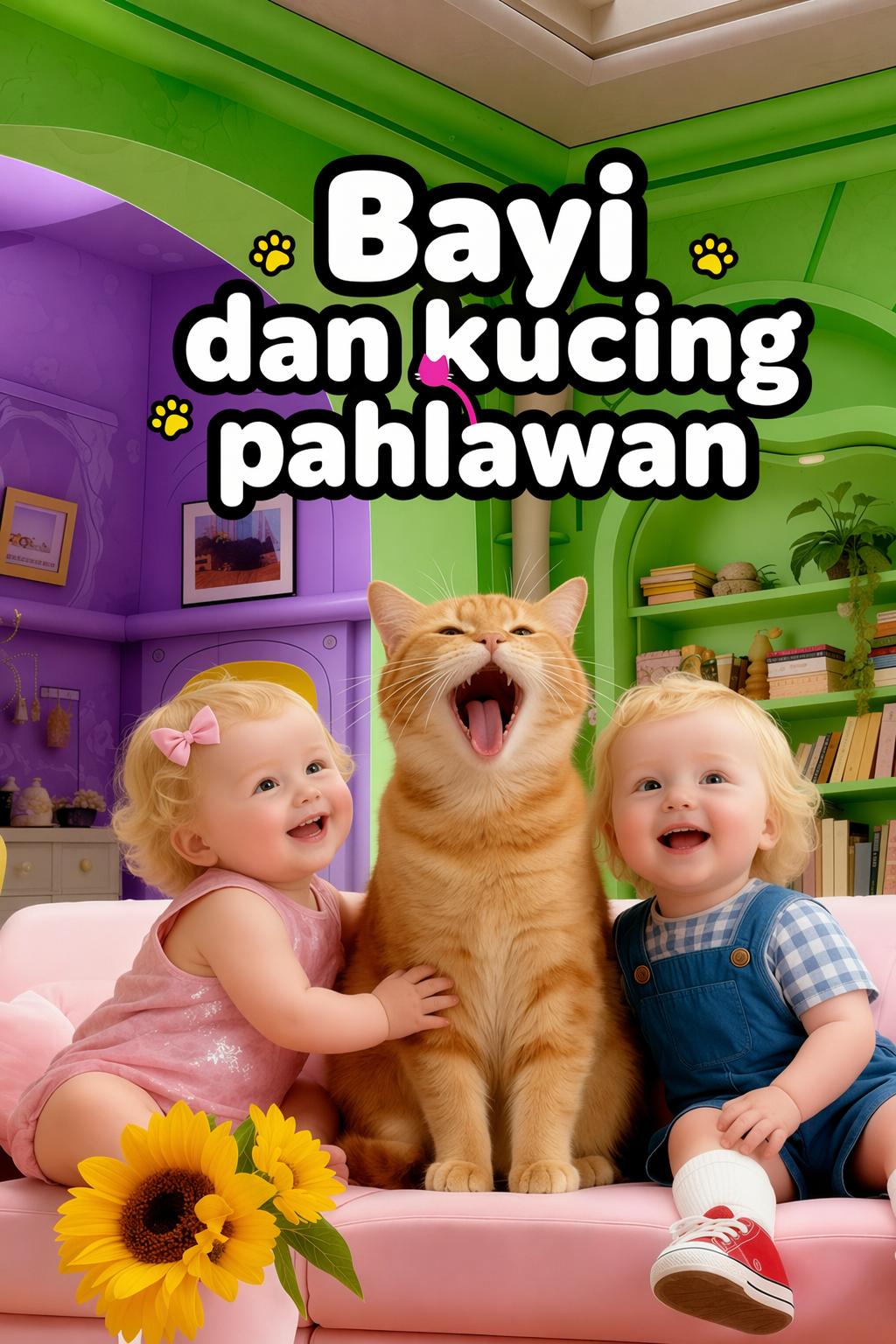 Bayi dan kucing pahlawan