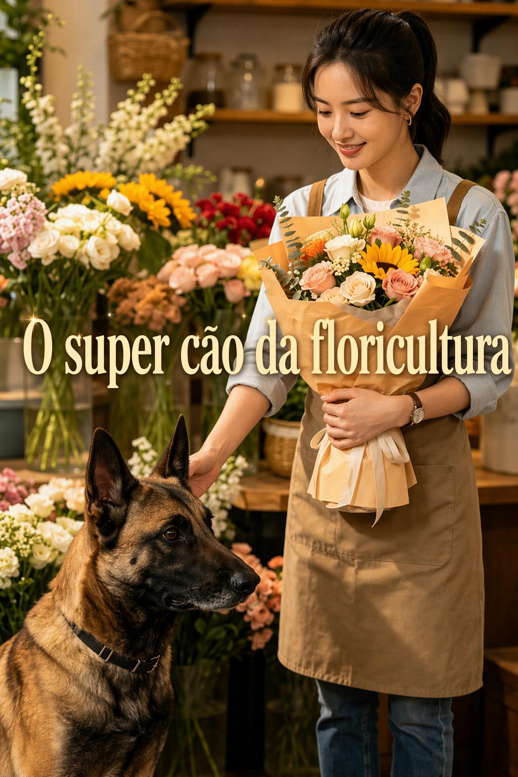 O super cão da floricultura