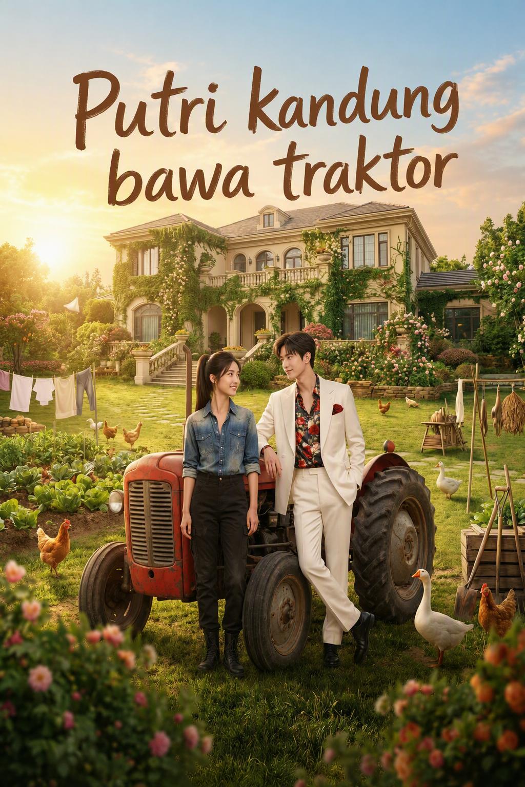 Putri kandung bawa traktor