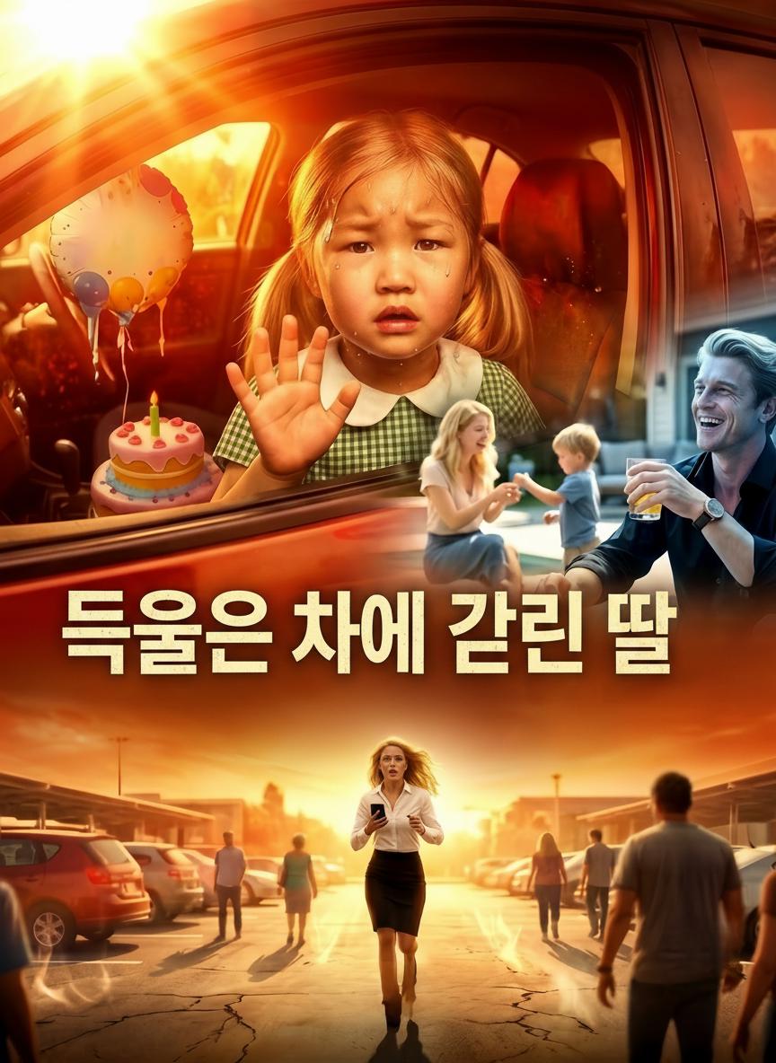 뜨거운 차에 갇힌 딸
