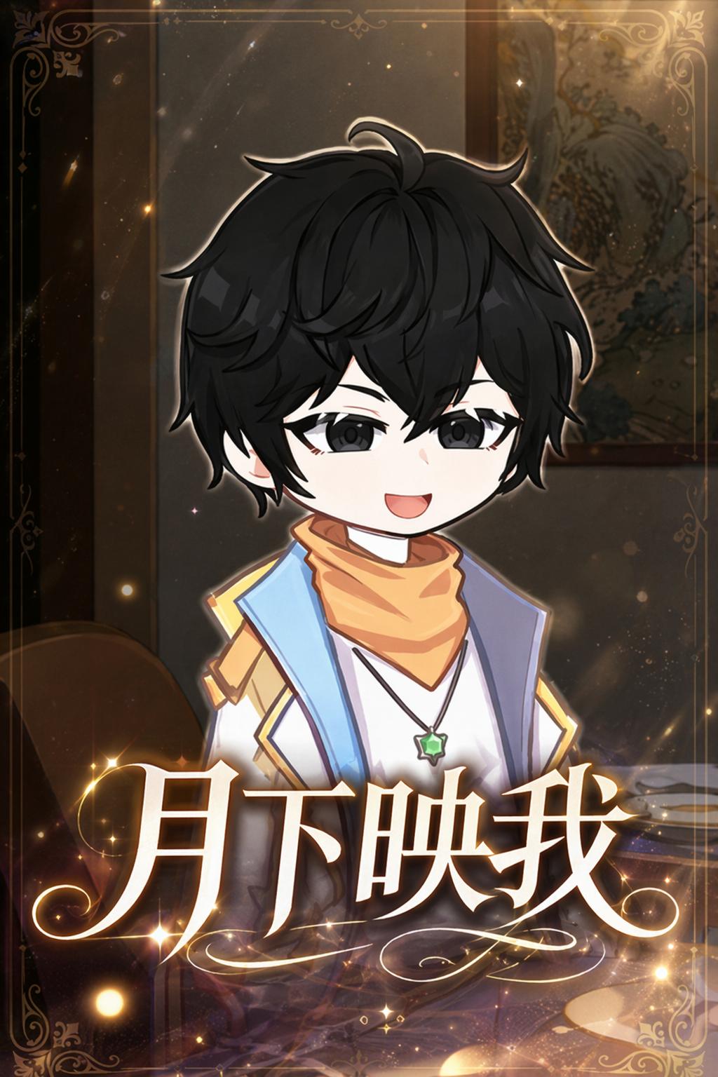 月下映我