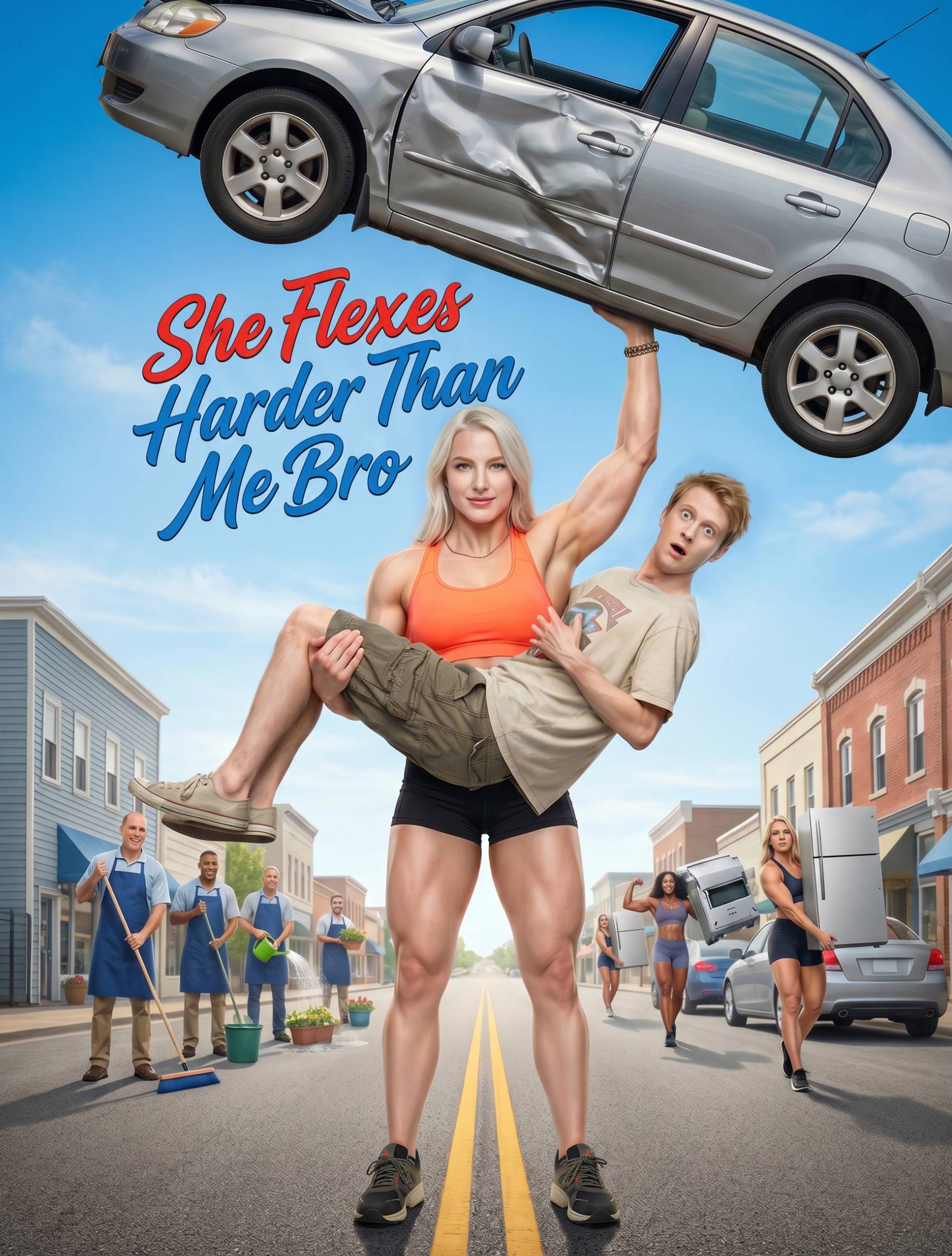 She Flexes Harder Than Me Bro
