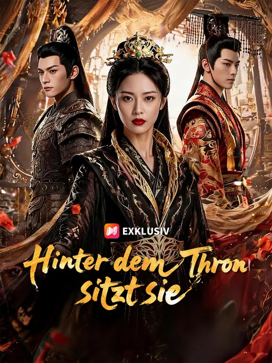 Hinter dem Thron sitzt sie