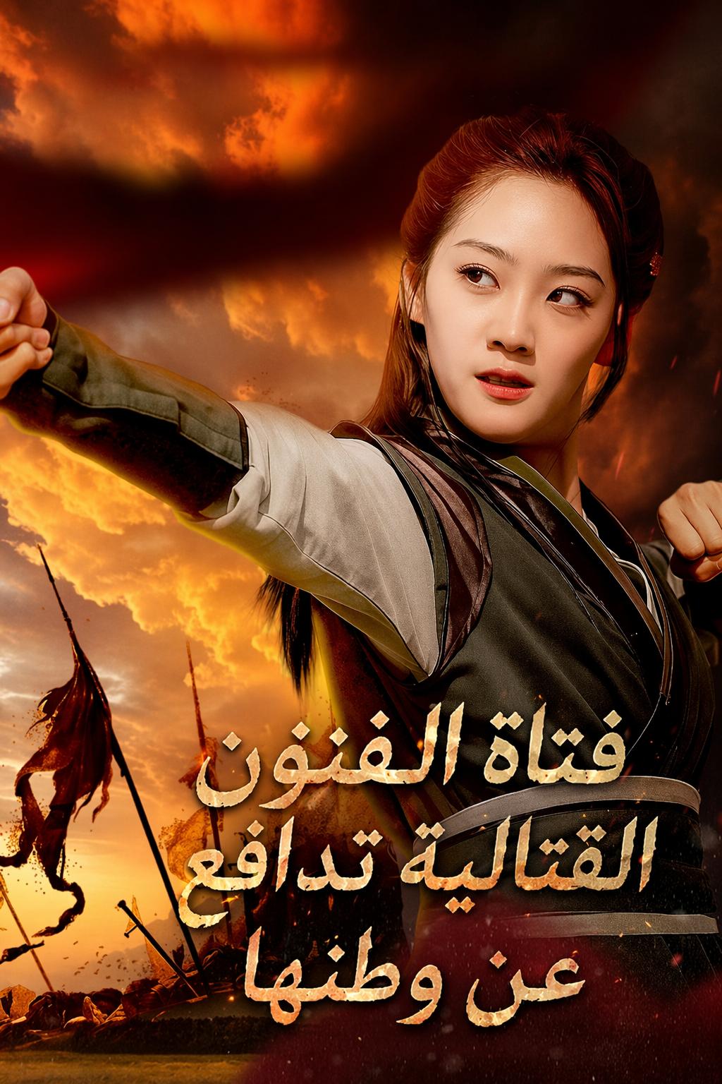 فتاة الفنون القتالية تدافع عن وطنها