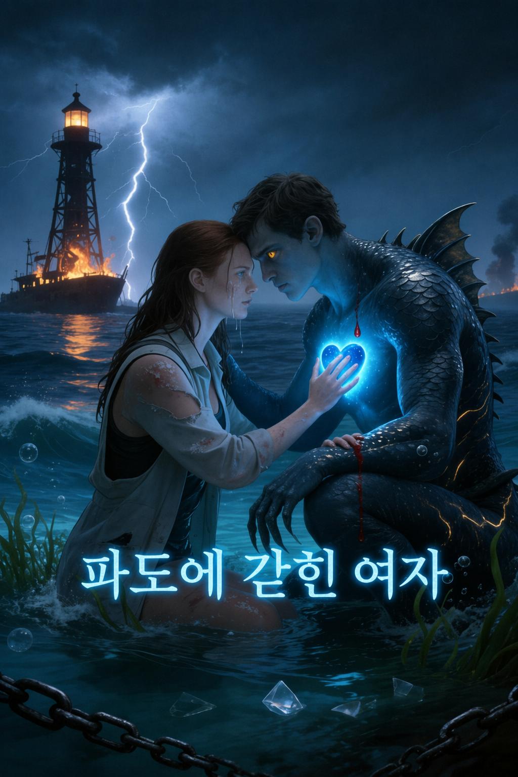 파도에 갇힌 여자