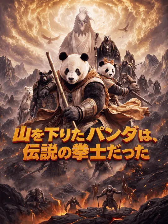 山を下りたパンダは、伝説の拳士だった