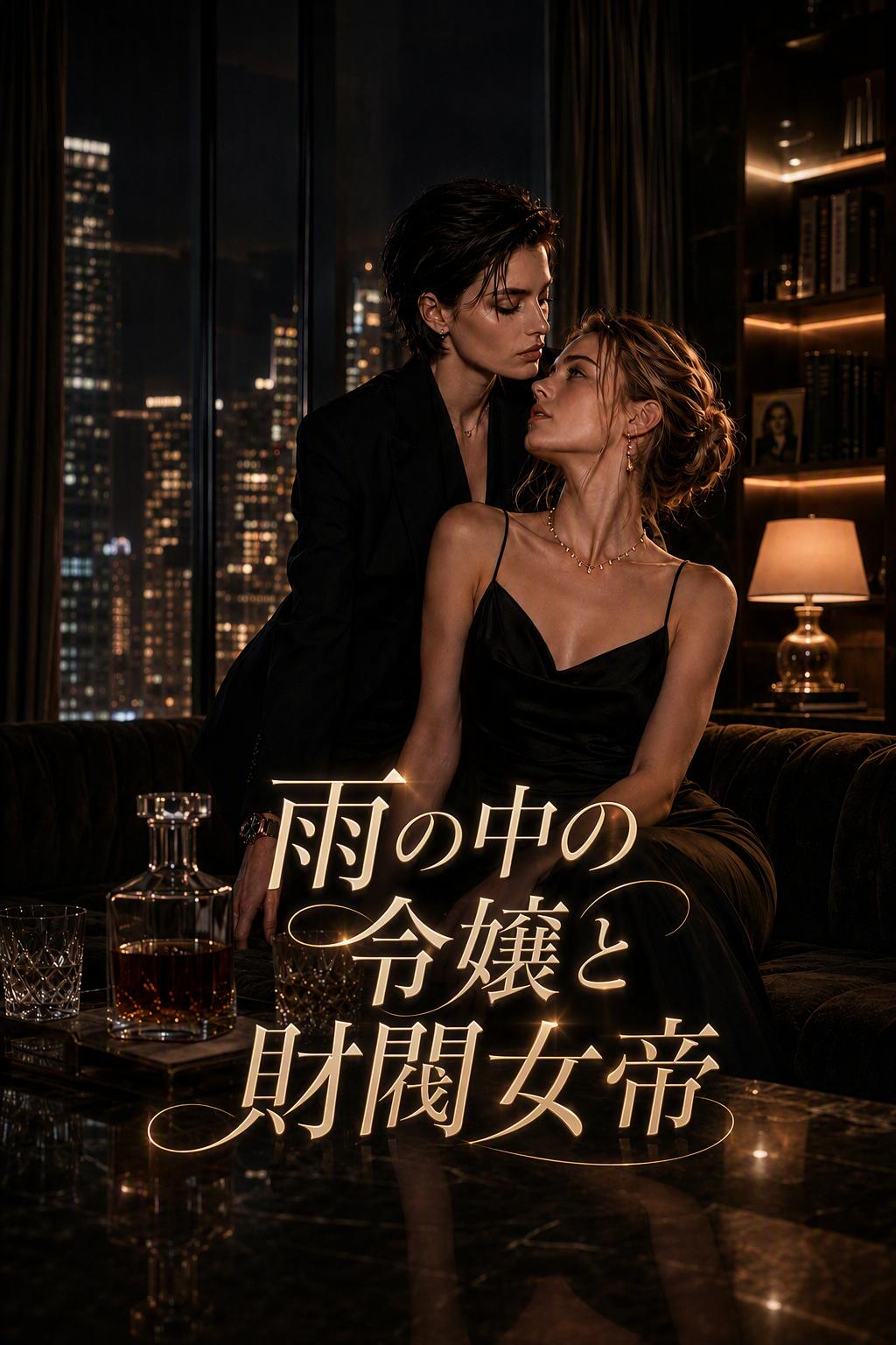 雨の中の女性