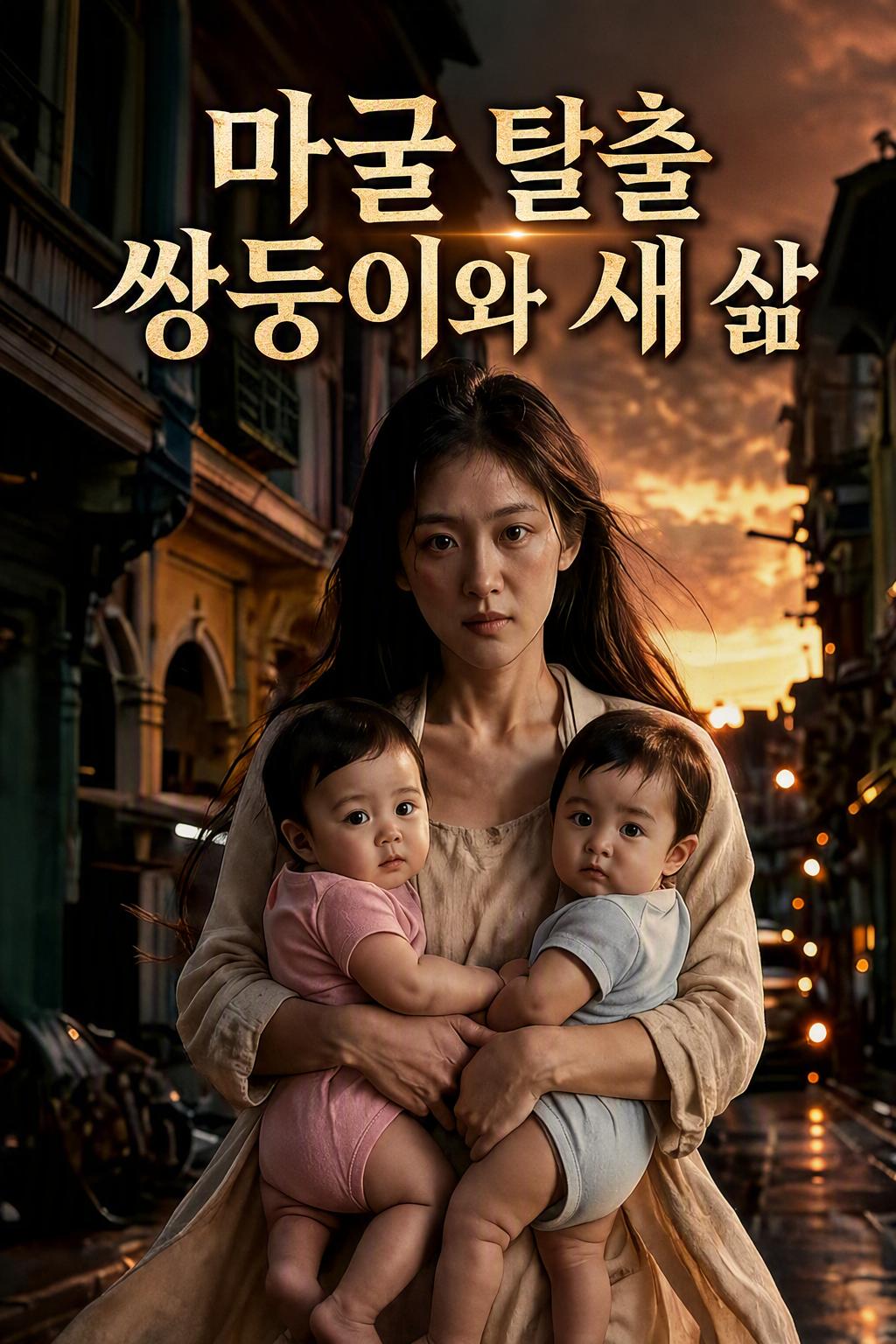 쌍둥이를 위해 목숨 걸고 달리는 엄마