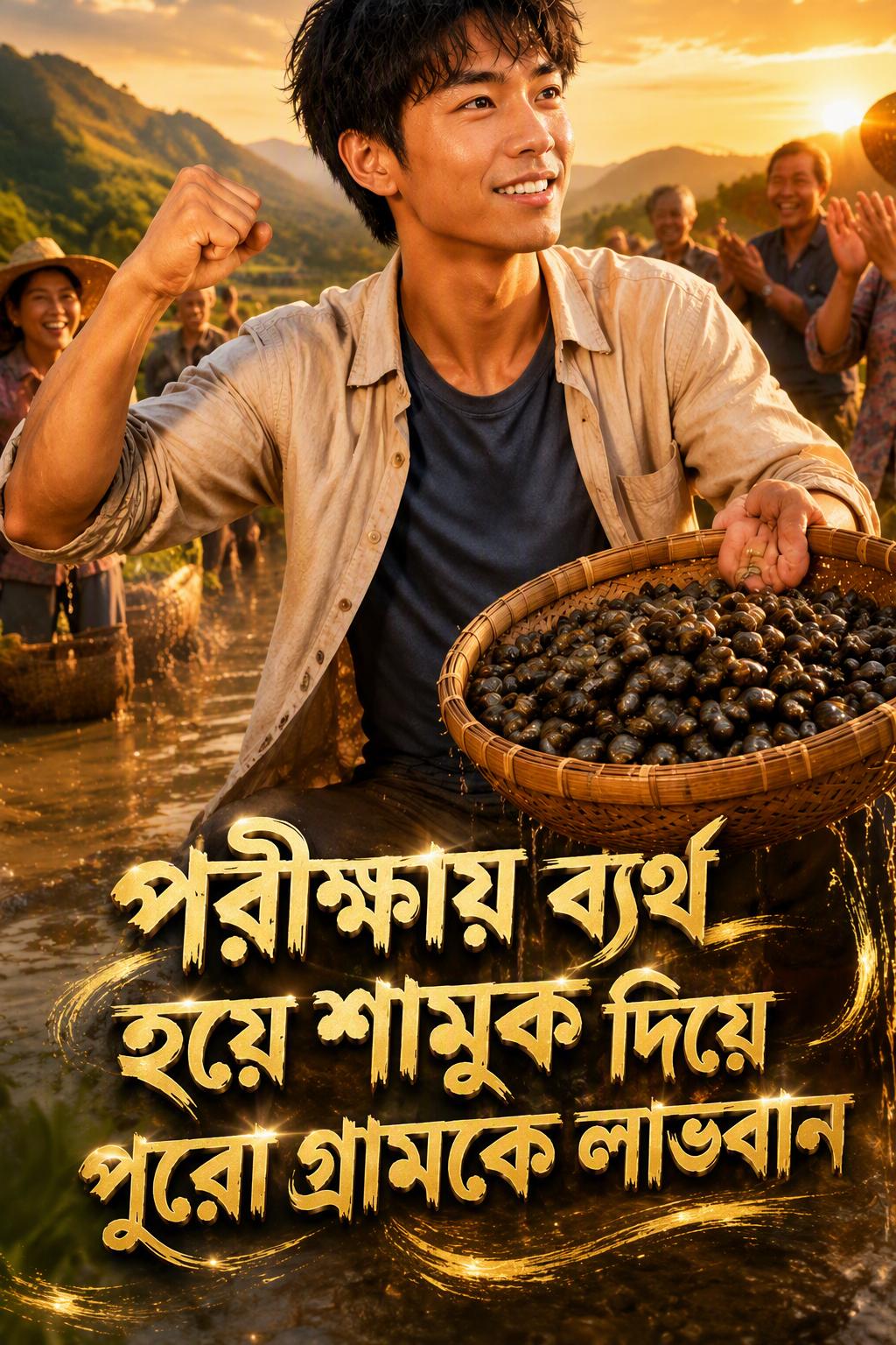 পরীক্ষায় ব্যর্থ হয়ে শামুক দিয়ে পুরো গ্রামকে লাভবান