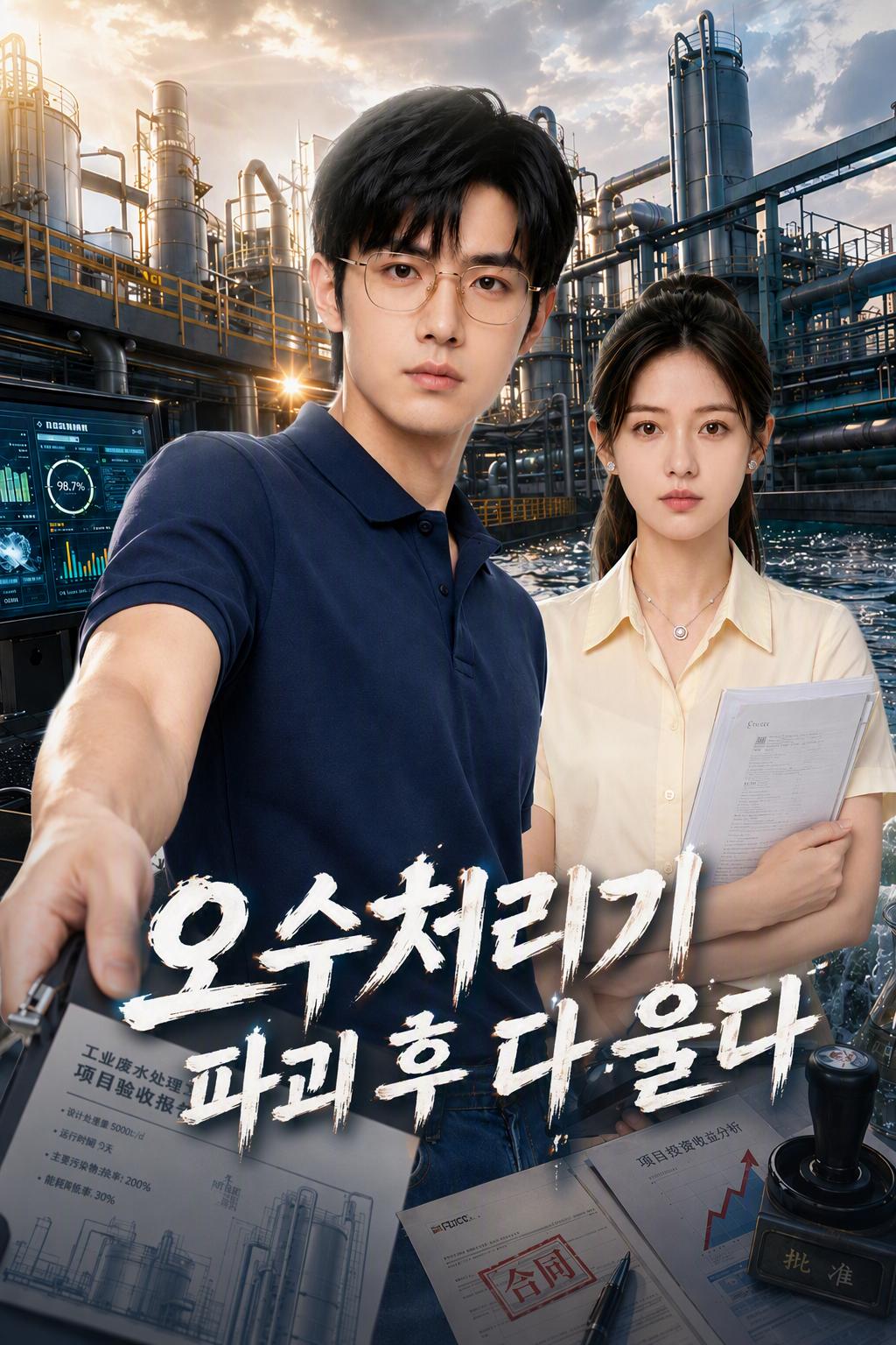 오수처리기 파괴 후 다 울다