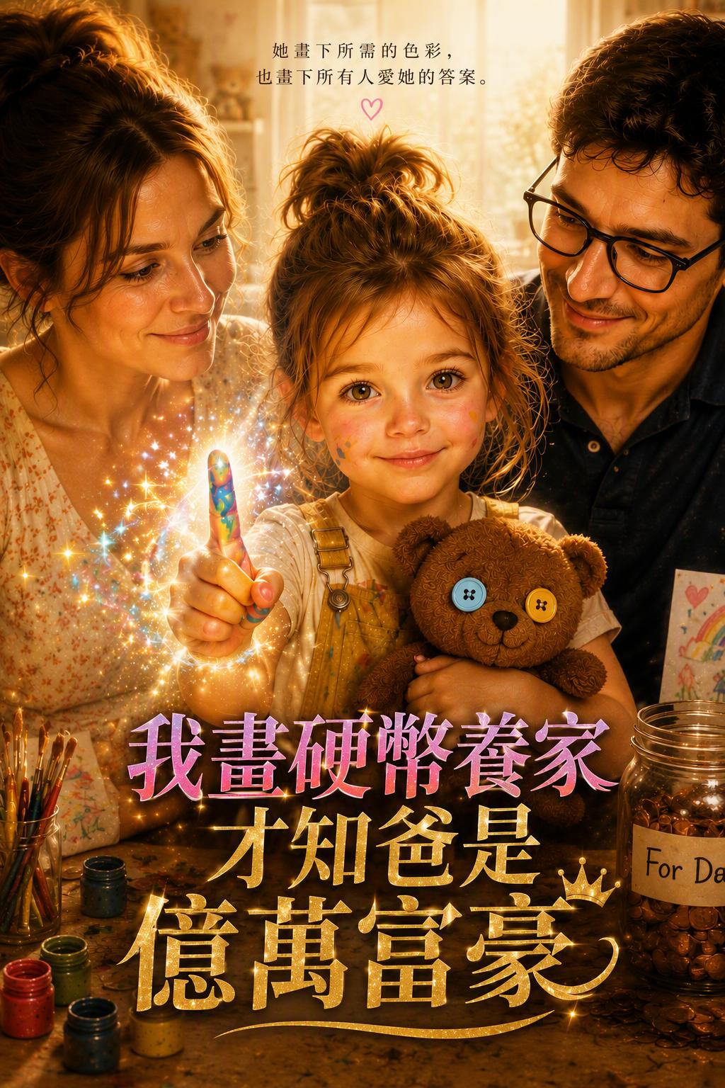 描绘零钱的女儿与亿万富翁父亲