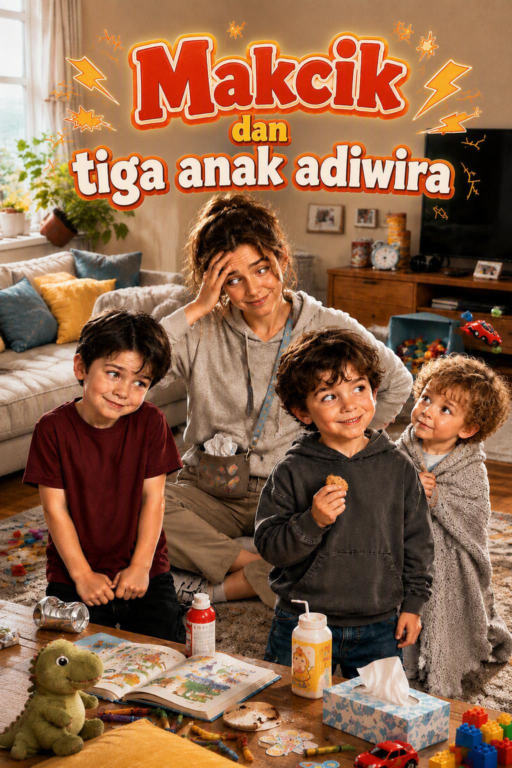 Makcik dan tiga anak adiwira