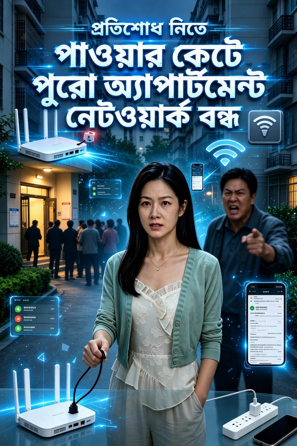 প্রতিশোধ নিতে পাওয়ার কেটে পুরো অ্যাপার্টমেন্ট নেটওয়ার্ক বন্ধ