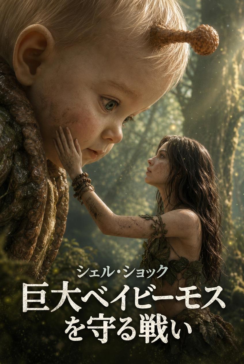 母とカタツムリの赤ちゃんモス