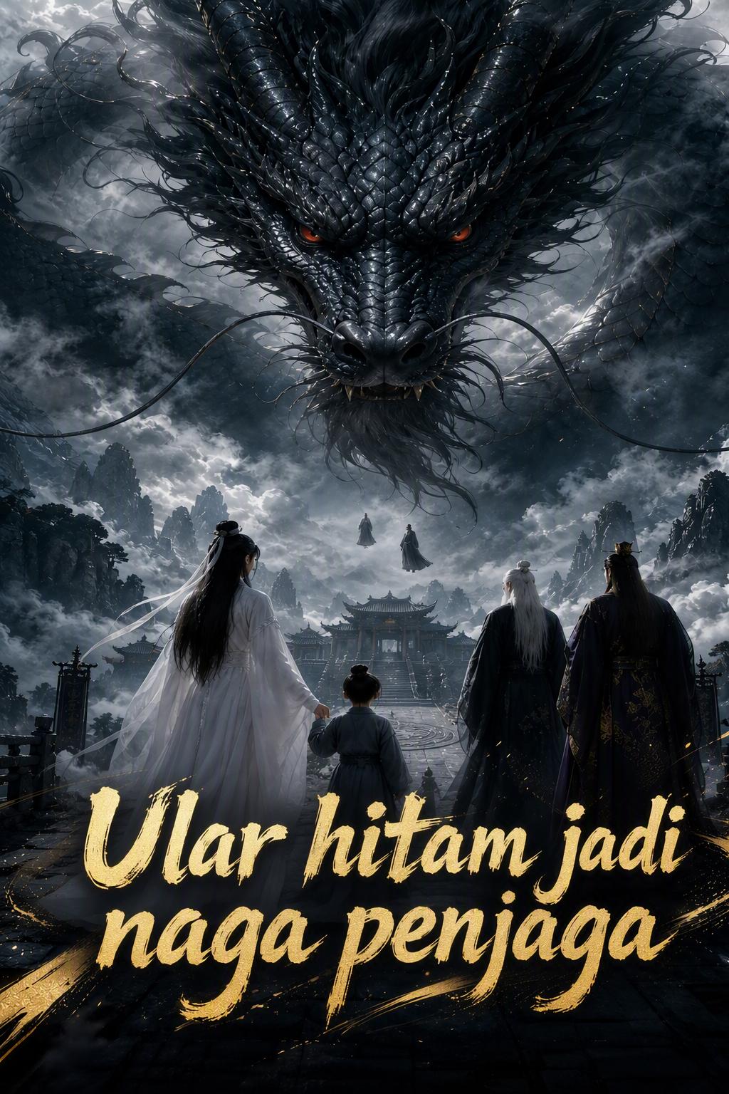 Ular hitam jadi naga penjaga