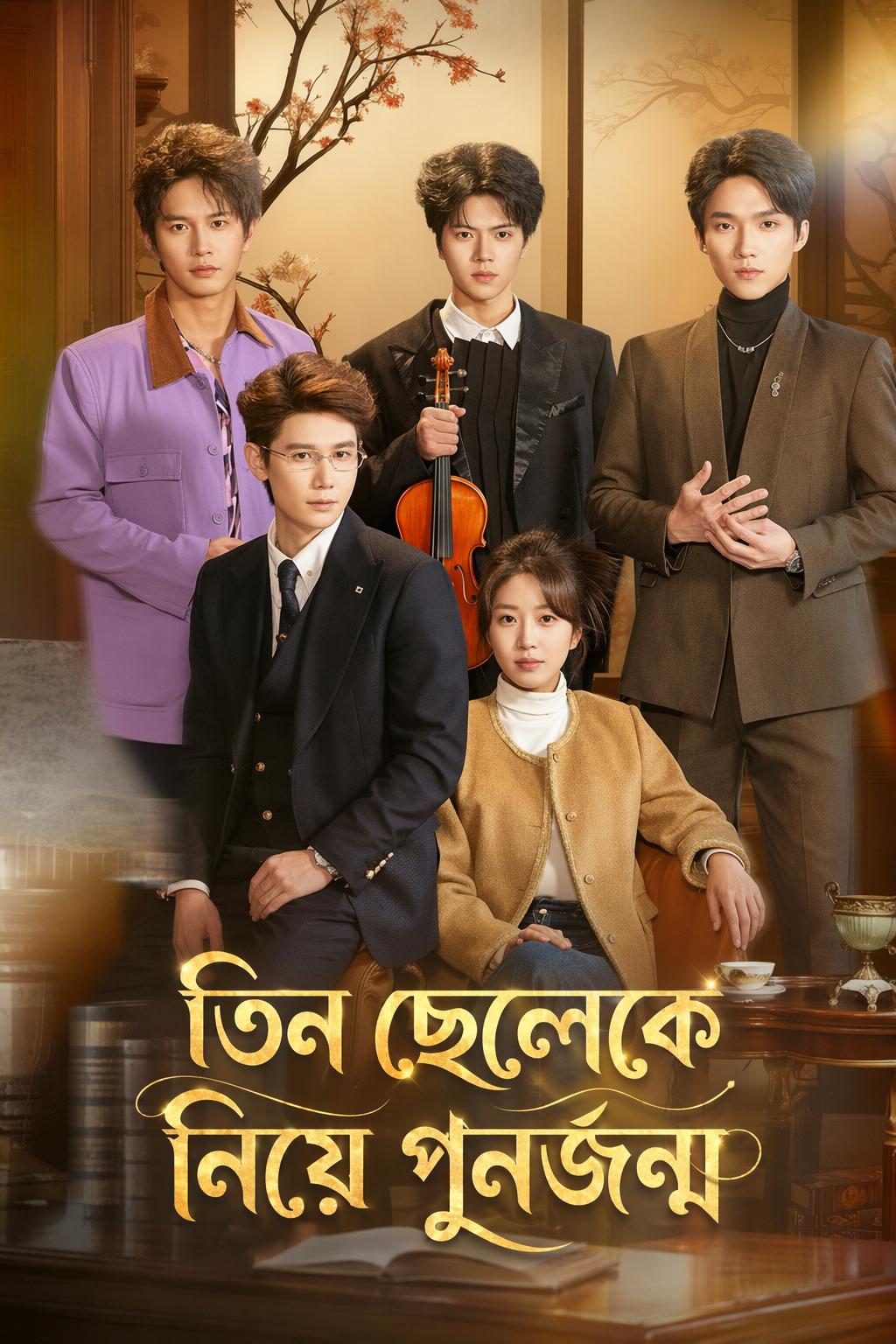 তিন ছেলেকে নিয়ে পুনর্জন্ম