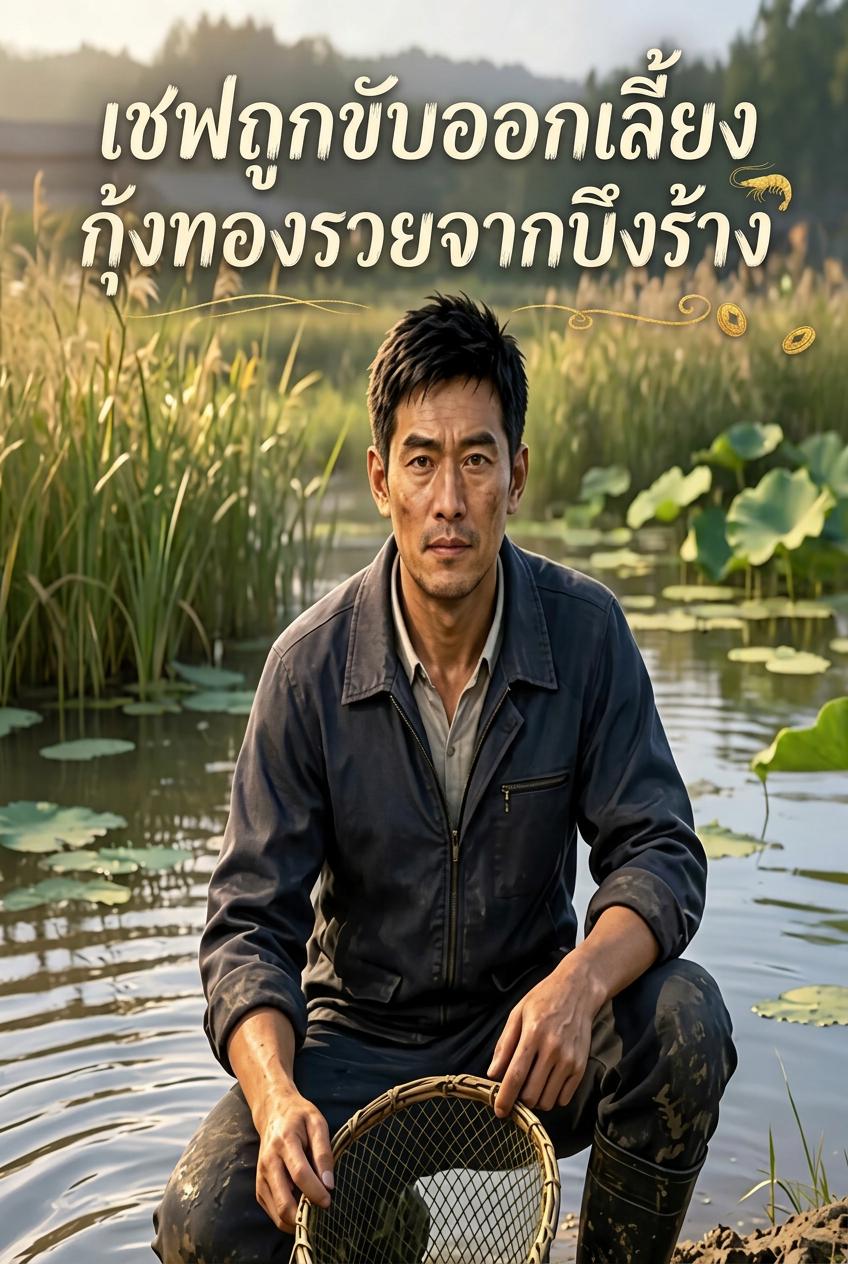 เชฟถูกขับออกเลี้ยงกุ้งทองรวยจากบึงร้าง