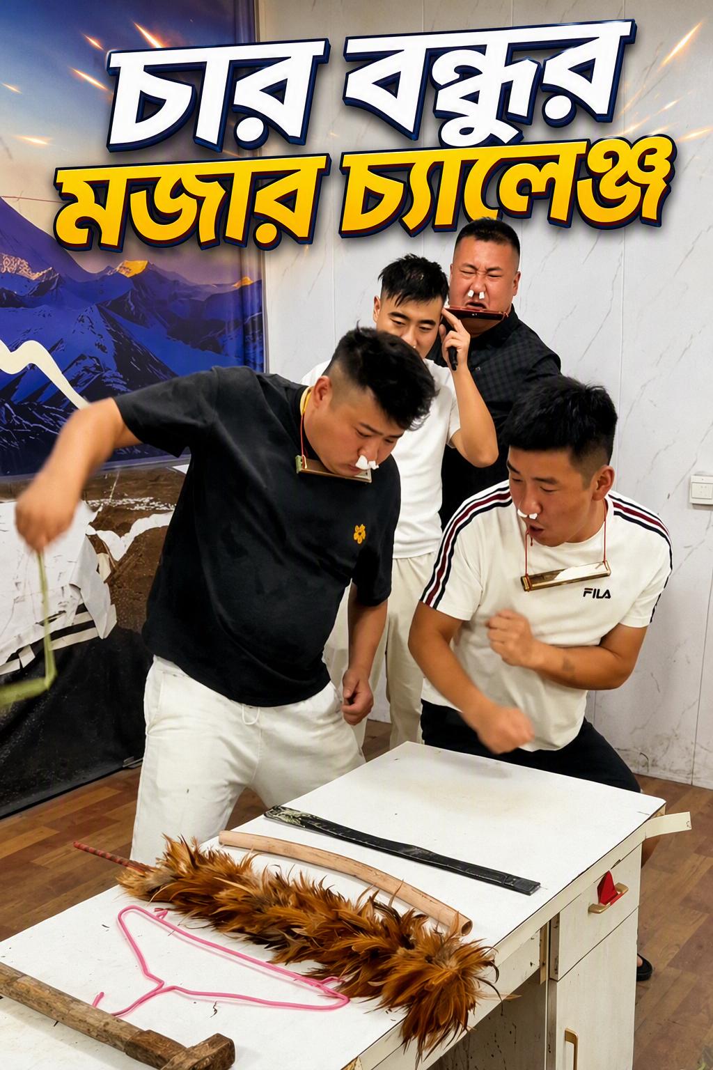 চার বন্ধুর মজার চ্যালেঞ্জ