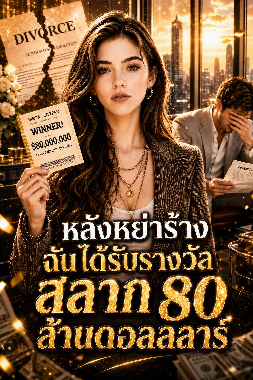 ฉันถูกรางวัล 80 ล้านดอลลาร์หลังหย่า
