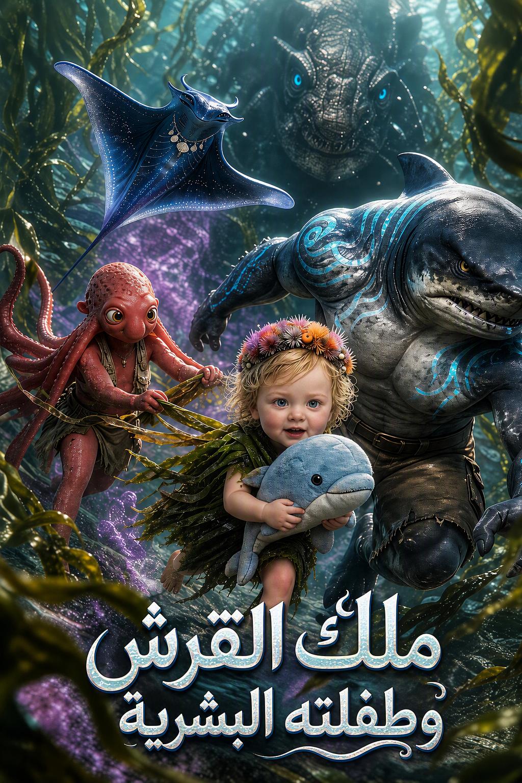 ملك القرش وطفلته البشرية
